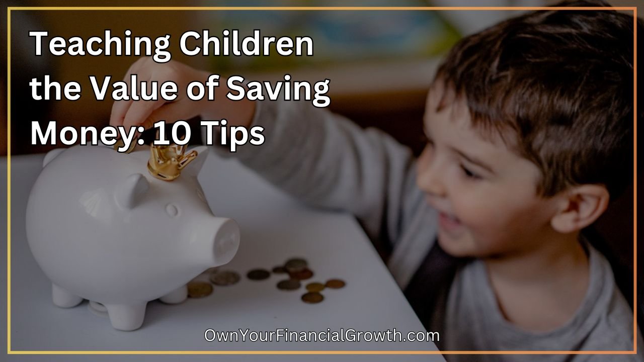 young child with smile on face while putting coin into piggy bank for savings